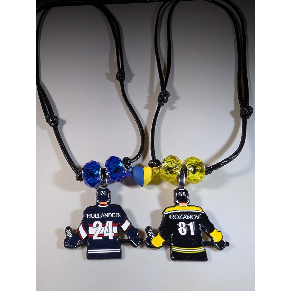 Heated Rivalry Hockey Friendship Necklace Set Hollander 24 Rozanov 81 Adjustable